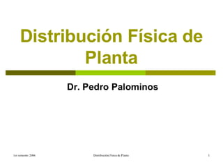 Distribución En Planta
