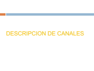 DESCRIPCION DE CANALES
 