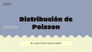 Distribución de
Poisson
Br. Landy Cristina Arjona Castillo
23/08/2022
 