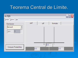 Teorema Central de Límite.
 