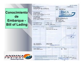 Conocimiento
de
Embarque -
Bill of Lading
 