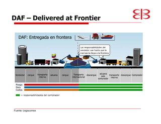 DAF            Delivered at Frontier




Fuente: Legiscomex
 