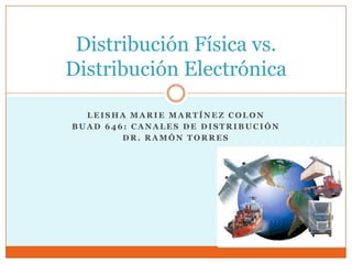 Distribución Física vs.
Distribución Electrónica
©LEISHA MARIE MARTINEZ, 2013

 