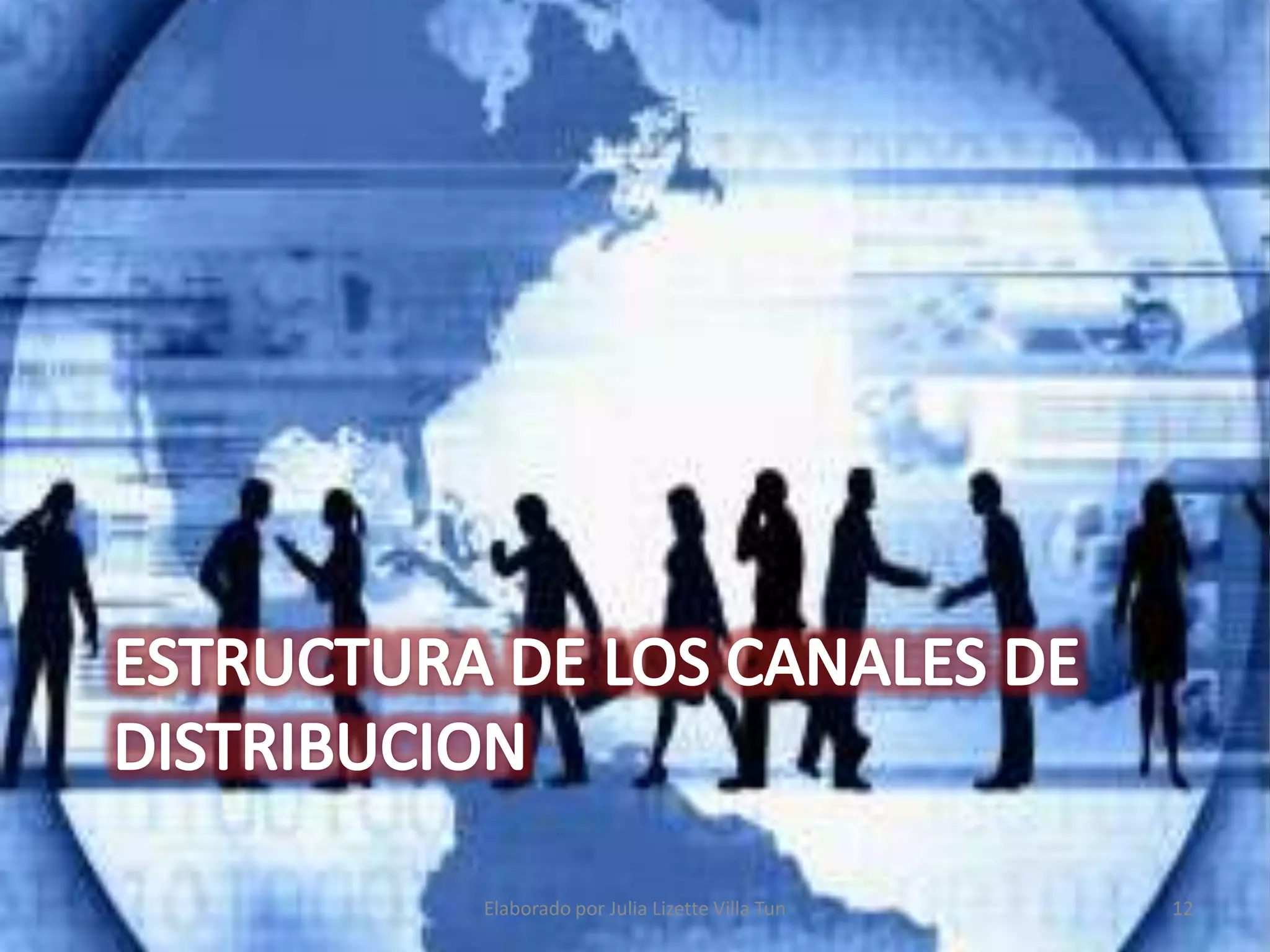 ESTRUCTURA DE LOS CANALES DE DISTRIBUCION12Elaborado por Julia Lizette Villa Tun