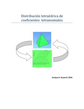 Distribución tetraédrica de
coeficientes tetranomiales
Enrique R. Acosta R. 2016
 