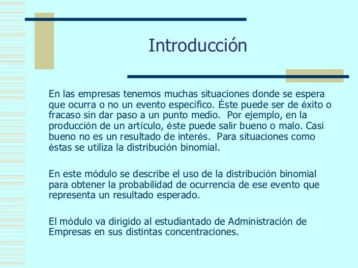 Distribucion Binomial