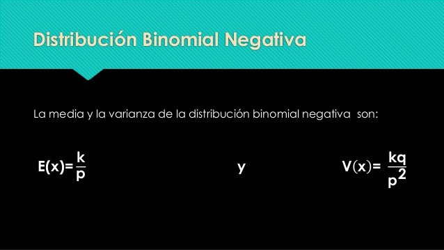 Distribucion binomial negativa