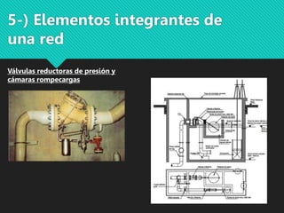 5-) Elementos integrantes de
una red
Válvulas reductoras de presión y
cámaras rompecargas
 