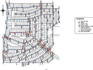 5-) Elementos integrantes de
una red
TAPÓN
VÁLVULA ESCLUSA
CAÑERÍA SECUNDARIA PROYECTADA
CAÑERÍA MAESTRA PROYECTADA
REFERENCIAS
RAMAL SIMPLE
HIDRANTE
CÁMARA DE DESAGÜE
VÁLVULA DE AIRE
Malla cerrada completa
 