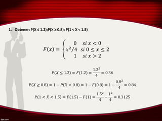 Distribucion de probabilidades de variable continua