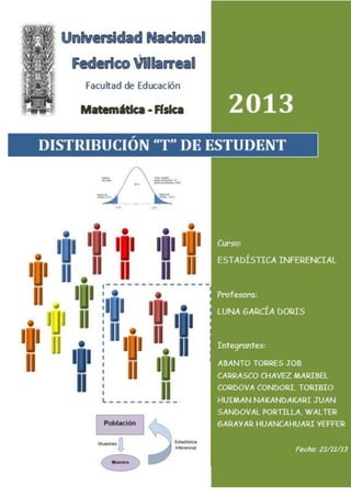 DISTRIBUCION “T” DE STUDENT

ESTADISTICA INFERENCIAL

2

 