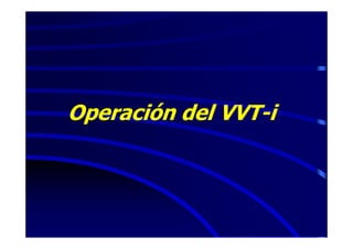 Operación del VVT-i
 