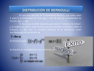 Distribuciones de probabilidad discreta | PPTX