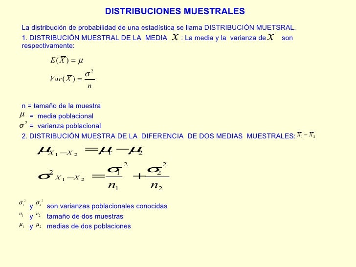 Distribuciones muestrales