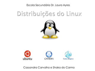 Escola Secundária Dr. Laura Ayres



                            Distribuições
                                  do
                                Linux




  Cassandra Carvalho
Shaka Do Carmo – CEF 5
 