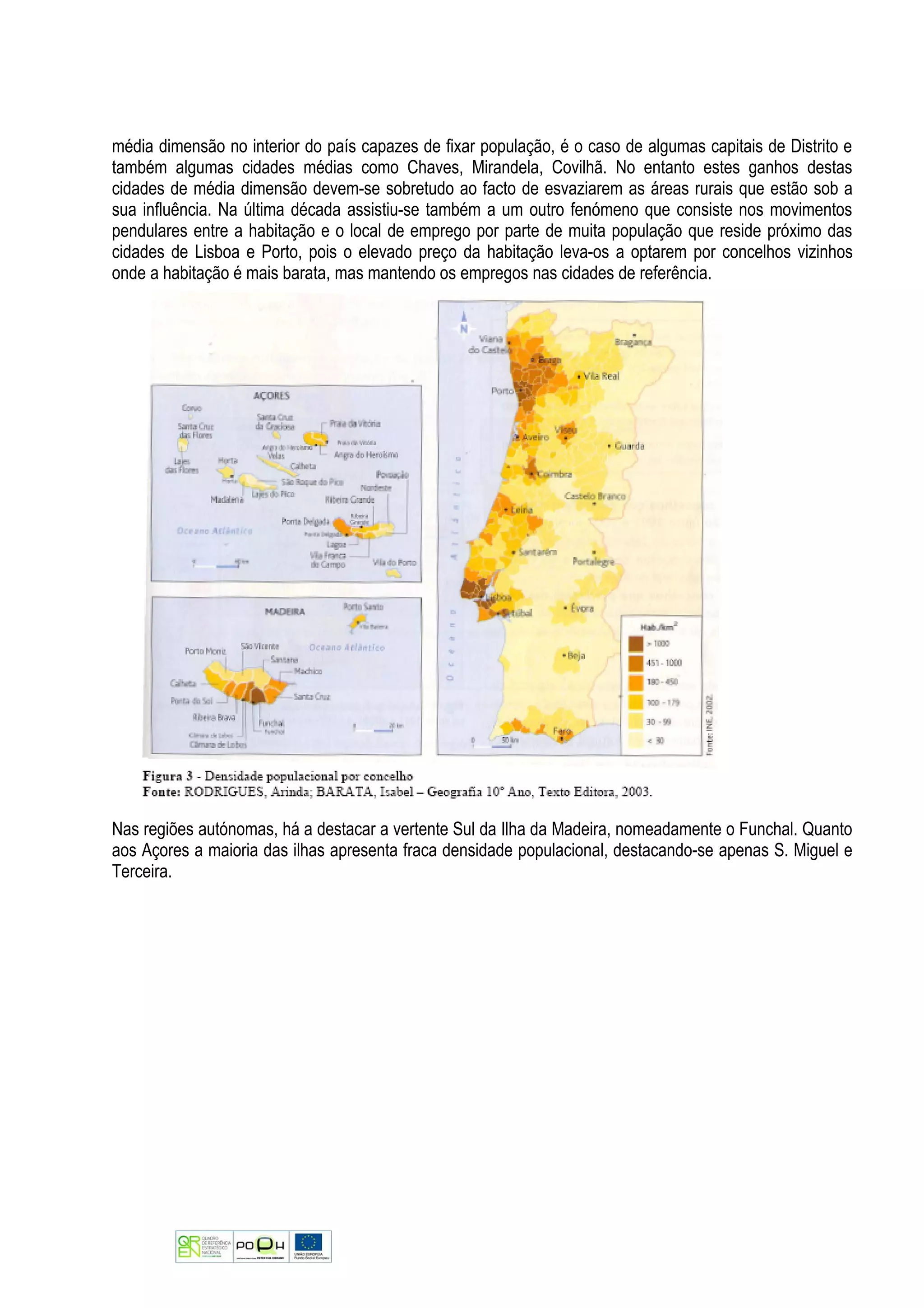 Distribuição Espacial da População Portuguesa