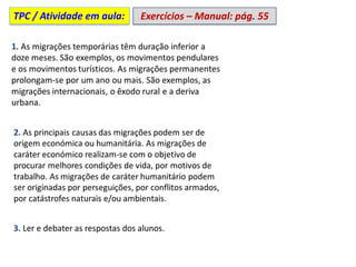 Exercícios – Manual: pág. 55
TPC / Atividade em aula:
 