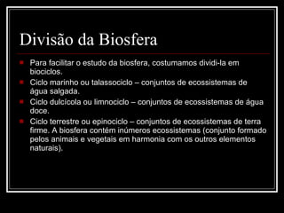 DistribuiçãO Dos Organismos Na Biosfera | PPT