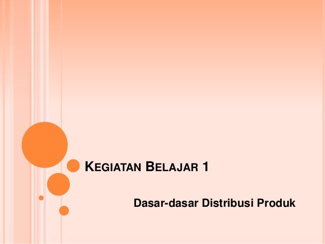 Distribusi dan transportasi