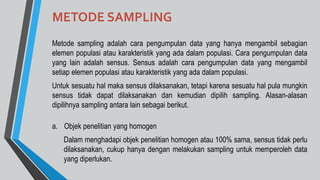 Metode Self Sampling Distribusi Sampling | PDF