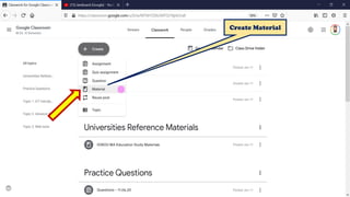 Distribute a google classroom material or assignment to multiple ...