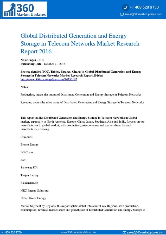 Distributed generation research proposal