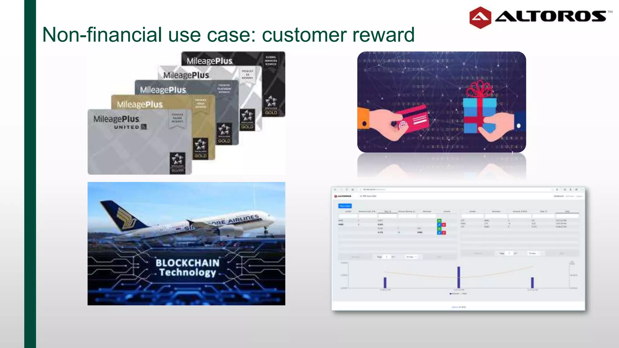 Non-financial use case: customer reward
 