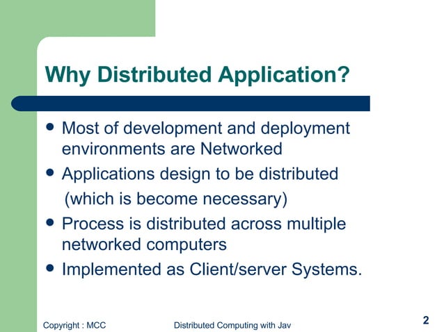 Distributed Programming using RMI | PPT