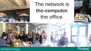 @bridgetkromhout
The network is
the computer.
the oﬃce.
 