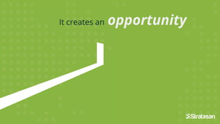 It creates an opportunity
It creates an opportunity
 