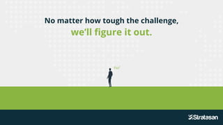No matter how tough the challenge,
we’ll figure it out.
Yes!
 