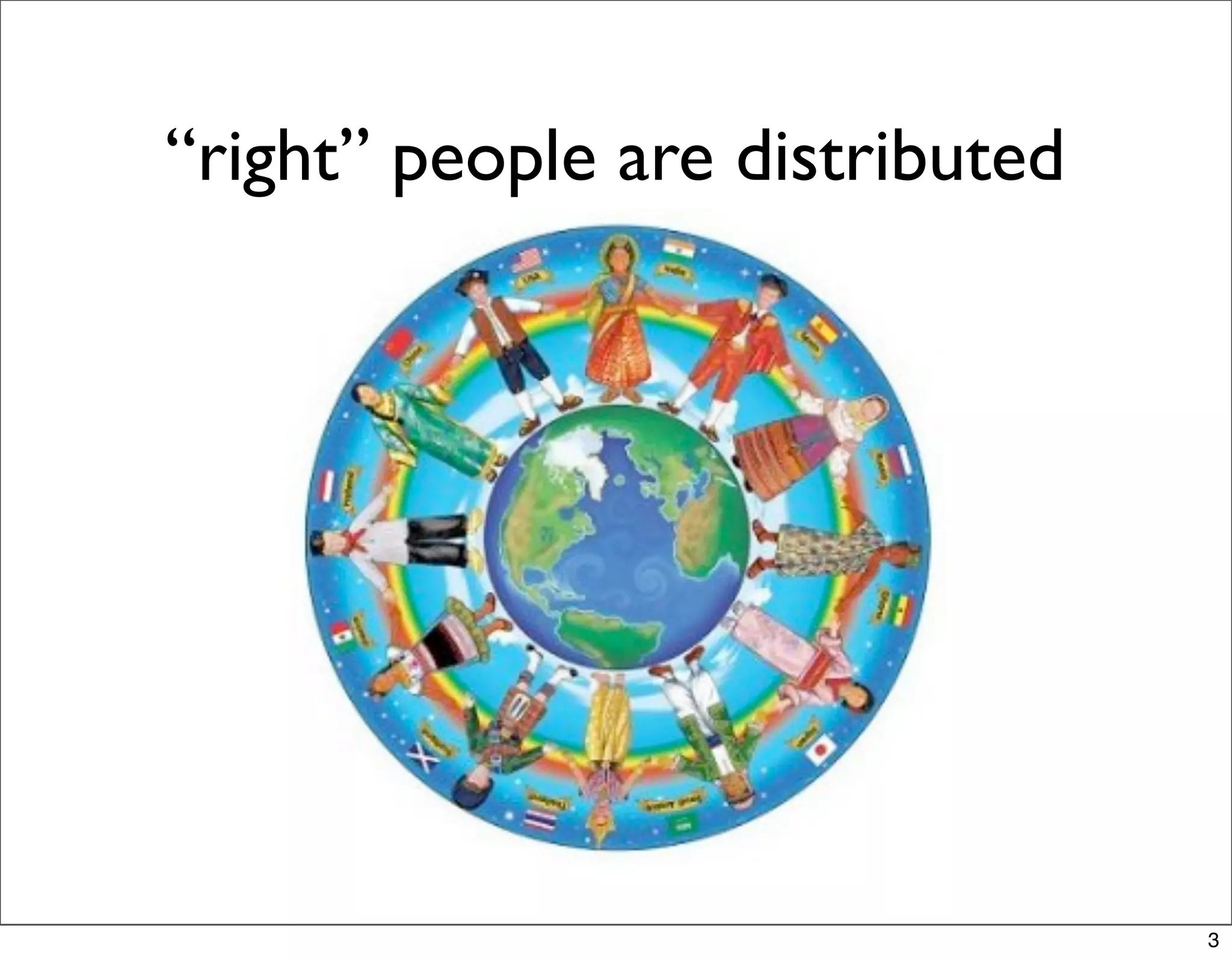“right” people are distributed




                                 3
 