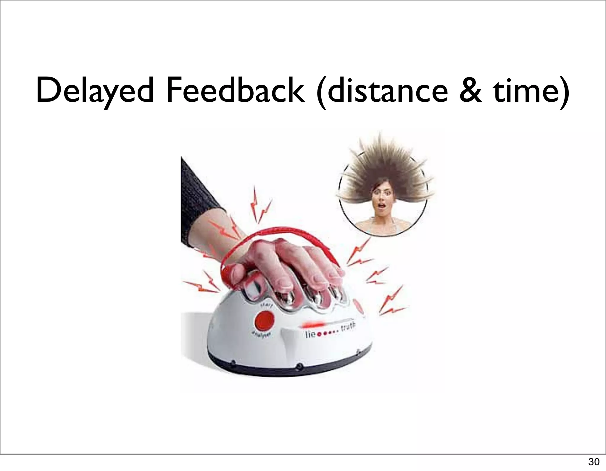 Delayed Feedback (distance & time)




                                     30
 