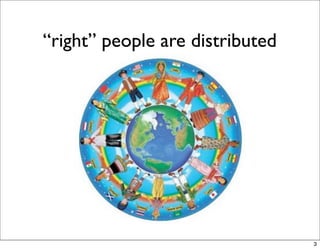 “right” people are distributed




                                 3
 