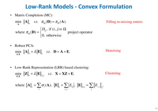 Lrr Operators Distributed Architecture of Subspace Clustering and Related | PDF