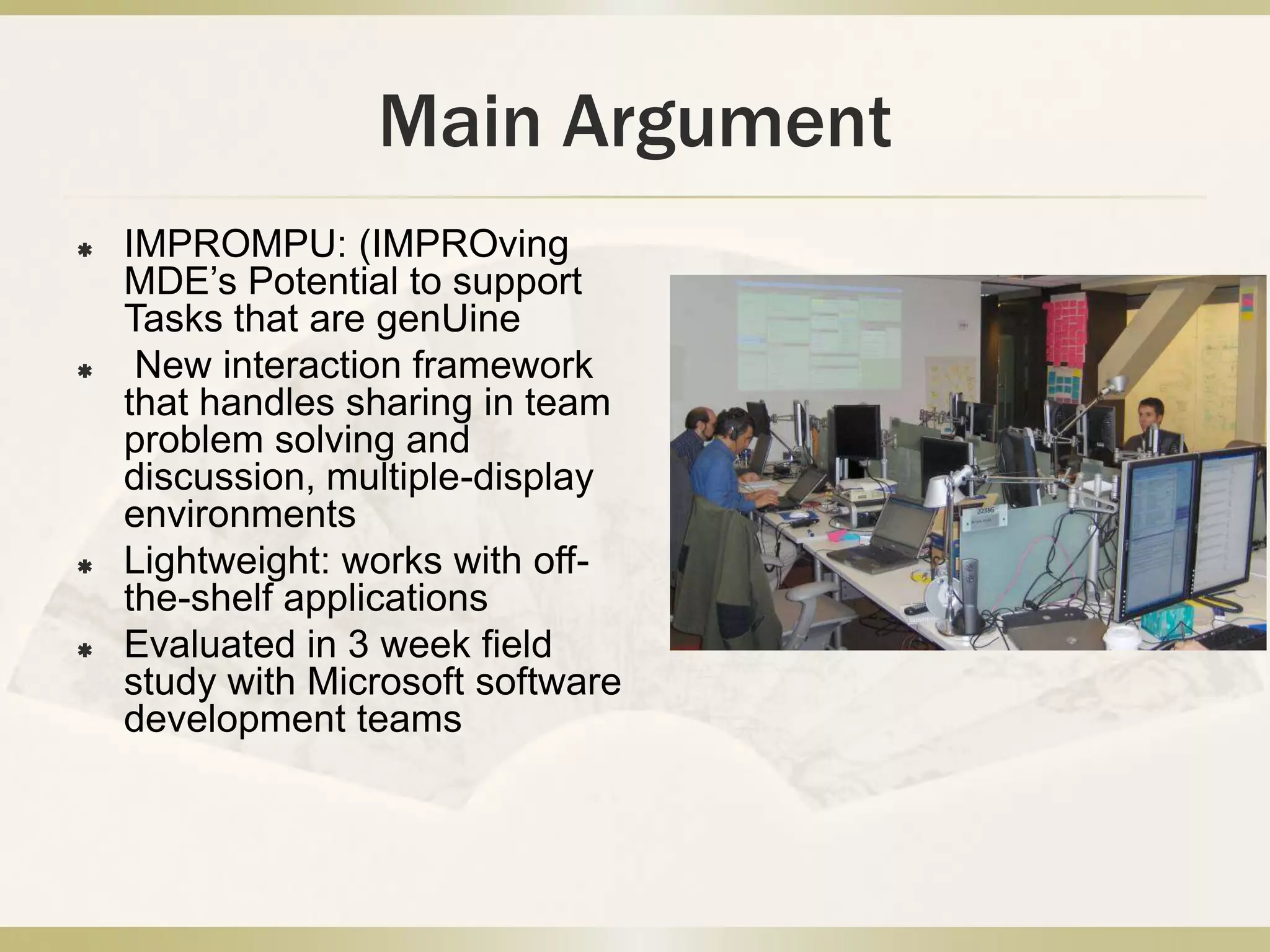 Kori M. InkpenInterests: CSCW for home, work, education, healthcare and funFrom: Microsoft ResearchCurrently at: Microsoft Research, researcher in the Visualization and Interaction GroupFact: Conference Co-Chair, ACM CSCW 2010, Savannah, GA Mary Czerwinski"Interests: Human-Computer Interaction, Visual Attention, Task Switching, User Interface Design, Information Visualization,Groupware, Ubiquitous Computing, Spatial Cognition, Novel Interaction Techniques"From: Microsoft ResearchCurrently at: Research Area Manager of the Visualization and Interaction (VIBE) Research GroupFact: Likes The Daily Show, The Colbert ReportAbout the Authors