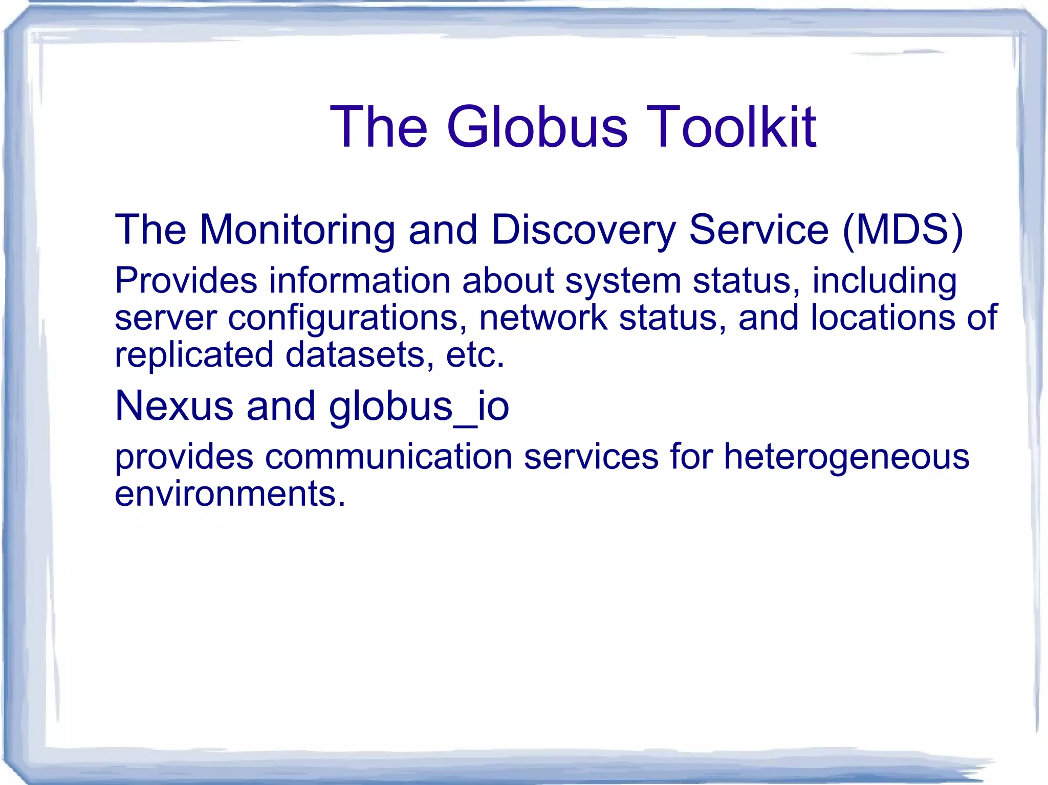 Benefits of Single System Image Usage of system resources transparently 