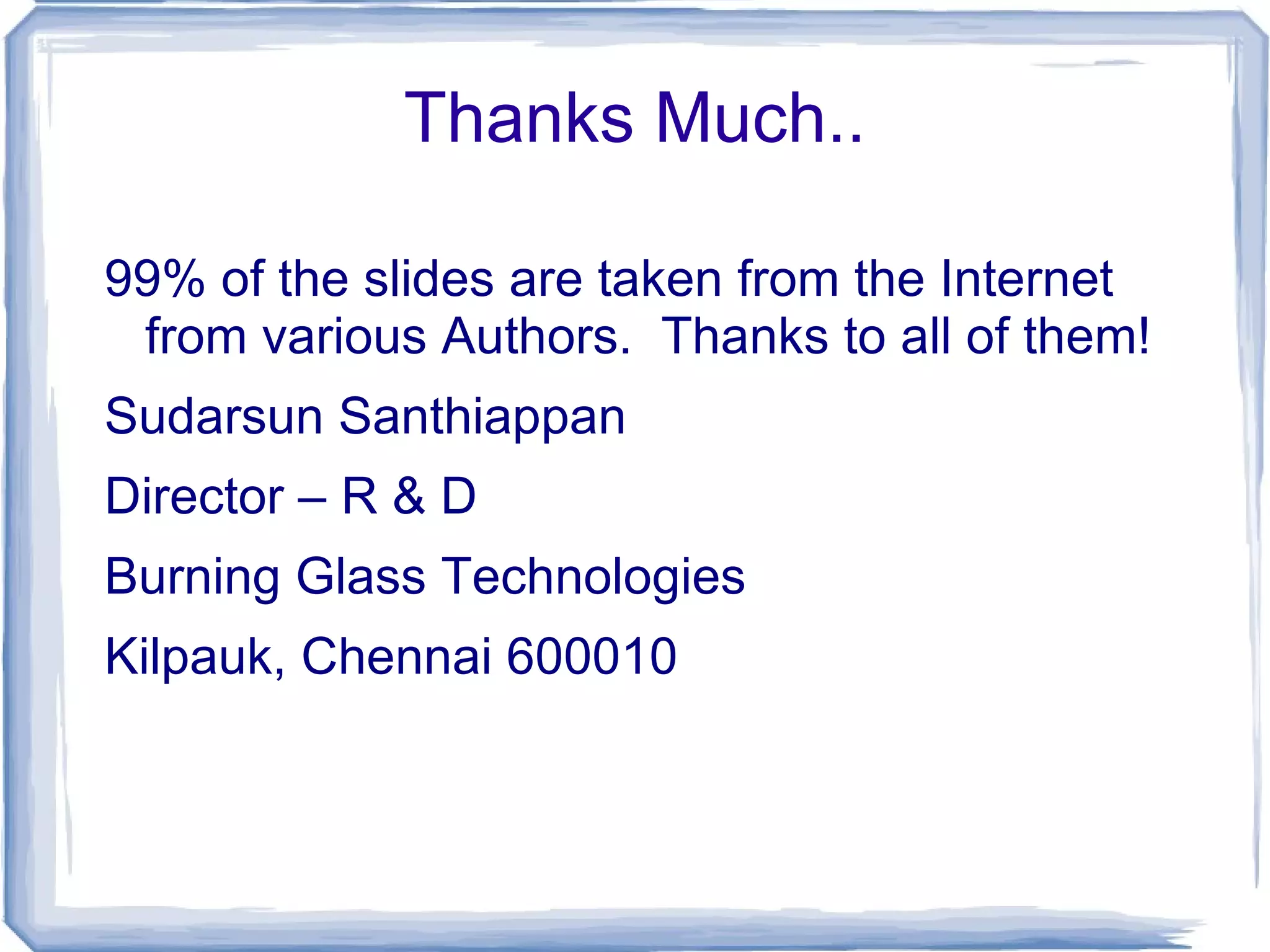 Distributed Computing No shared memory 