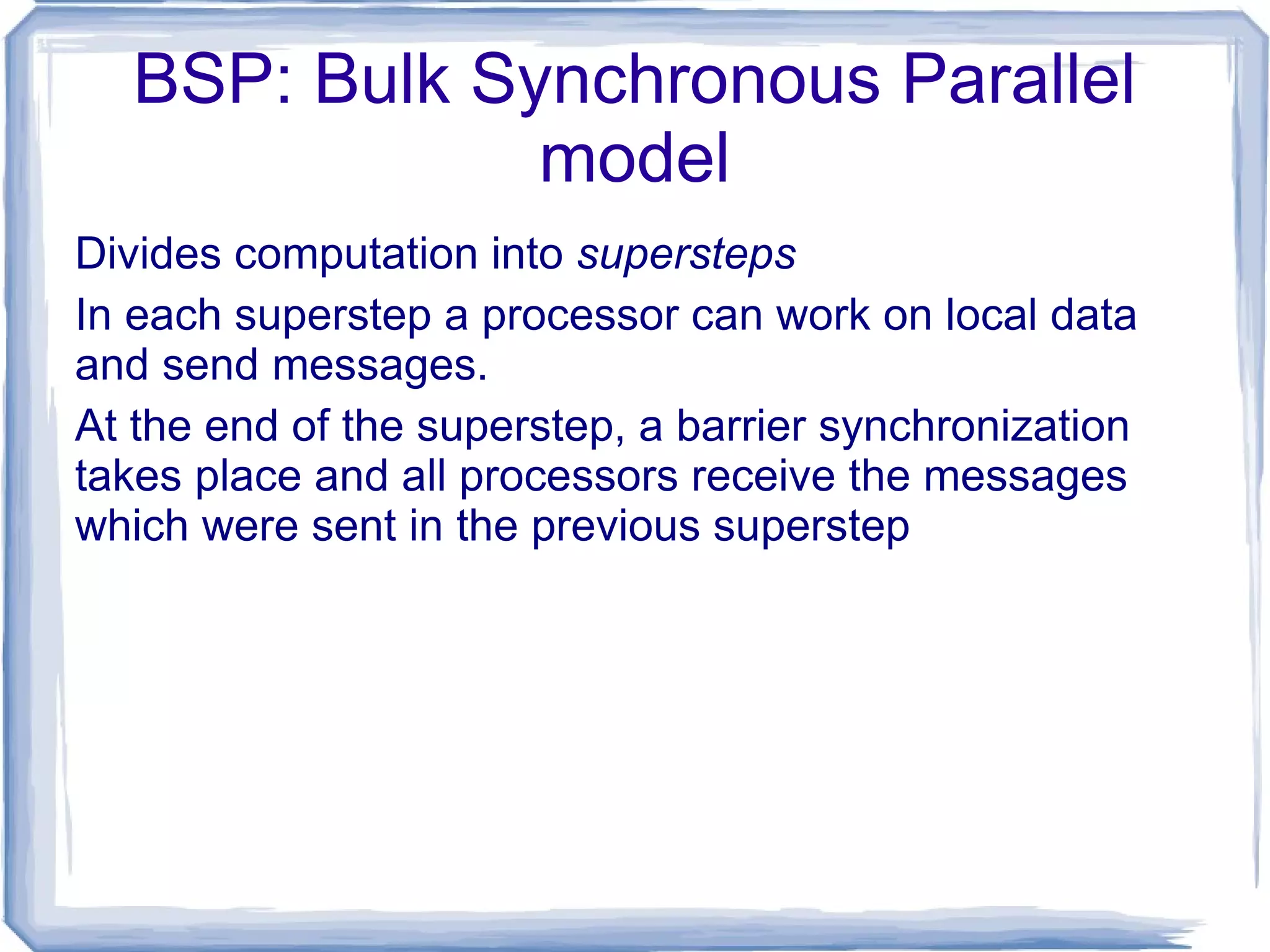 SIMD Architecture Ex: CRAY machine vector processing, Intel MMX (multimedia support) C i <= A i * B i Instruction Stream Processor A Processor B Processor C Data Input stream A Data Input stream B Data Input stream C Data Output stream A Data Output stream B Data Output stream C 