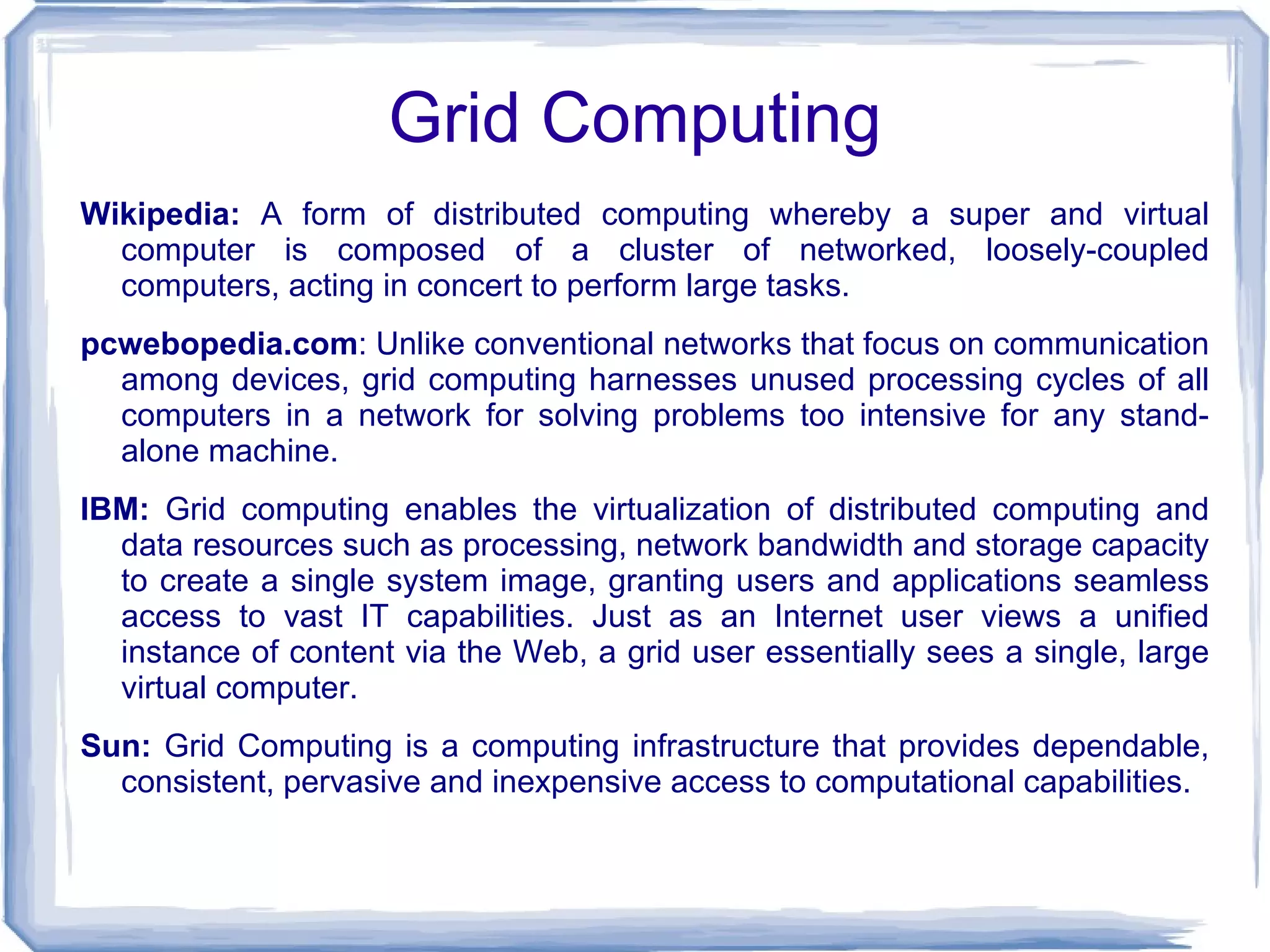 The Coverage Today Parallel Processing 