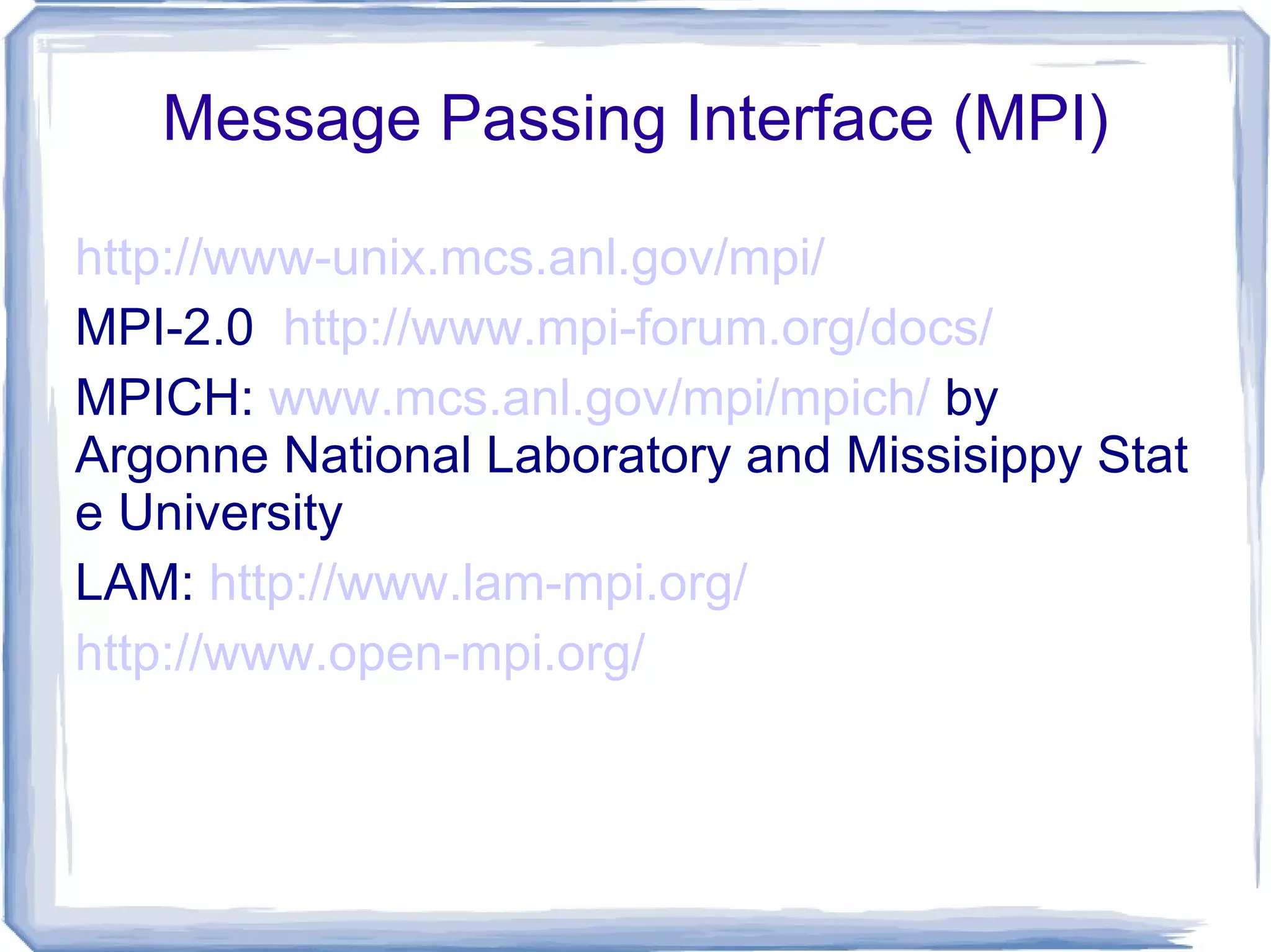 Highly reliable (any CPU failure does not affect the whole system) Processor A Processor B Processor C IPC channel IPC channel MEMORY BUS MEMORY BUS MEMORY BUS Memory System A Memory System B Memory System C 