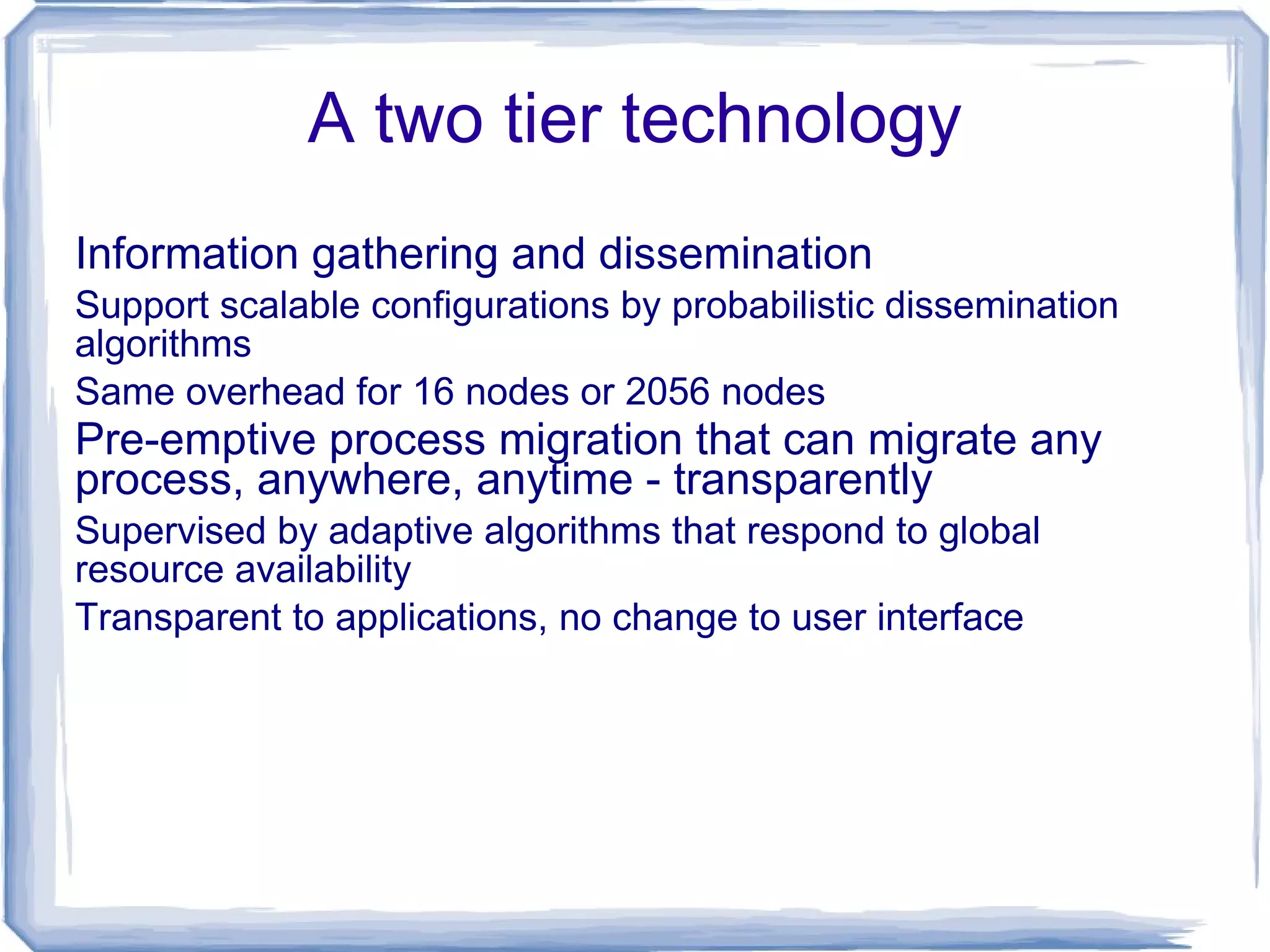 Low-application performance Application Programs System Services User Mode Kernel Mode Memory & I/O Device Mgmt Hardware Process Schedule Application Programs Ex : UNIX 