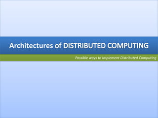 Significant development in networking technology is paving a way for network-based cost-effective parallel computing.