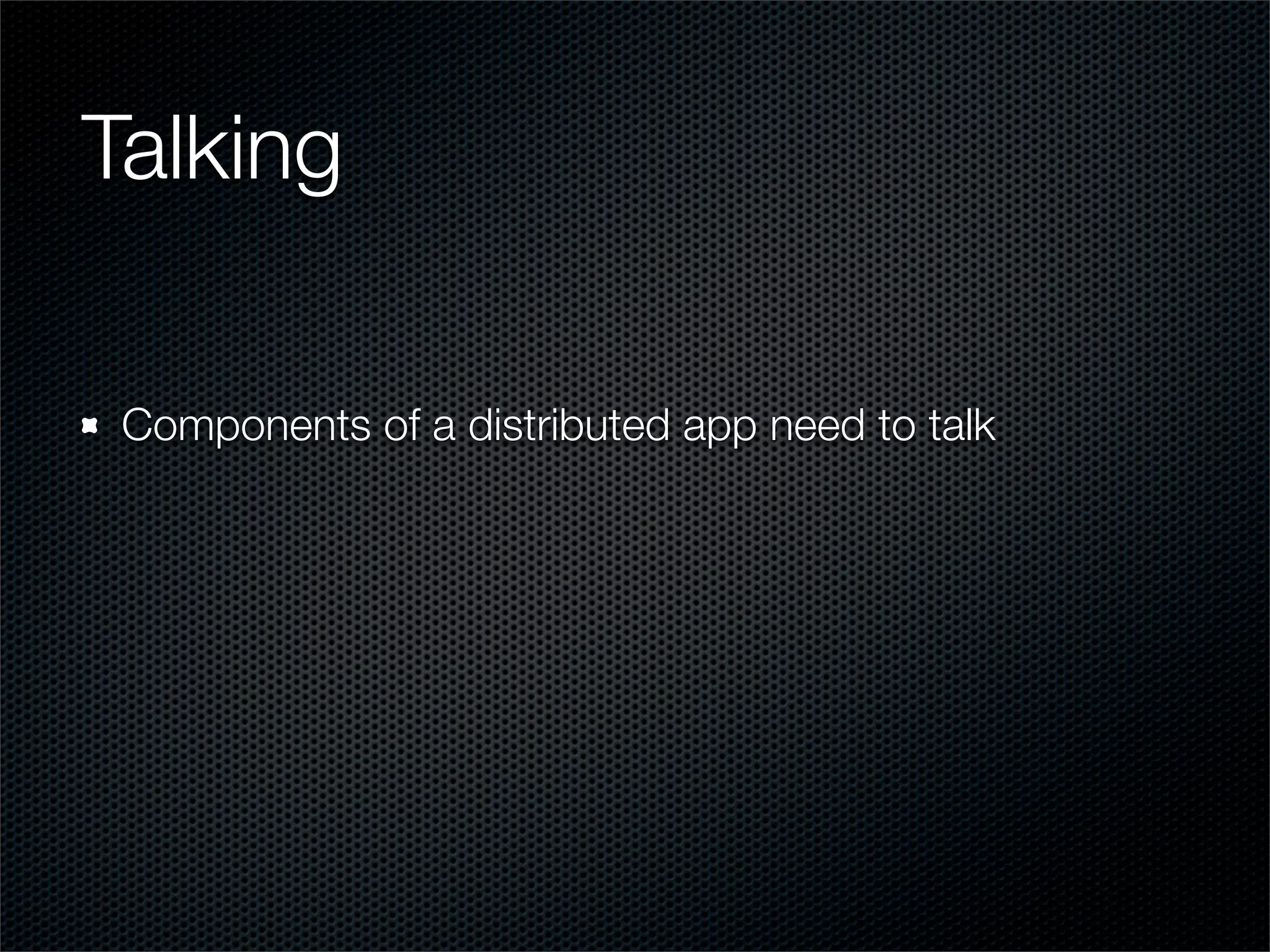 Distributed-ness: Distributed computing & the clouds