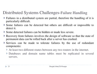 Operating system architecture
Monolithic Kernel Microkernel
Server: Dynamically loaded server program:Kernel code and data:
.......
.......
Key:
S4
S1 .......
S1 S2 S3
S2 S3 S4
Monolithic kernel and microkernel
Deepak John,CE-Poonjar
 