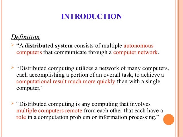 Distributed Computing