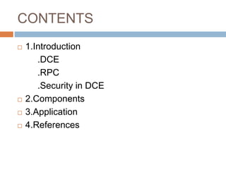 Distributed Computing Environment | PPT