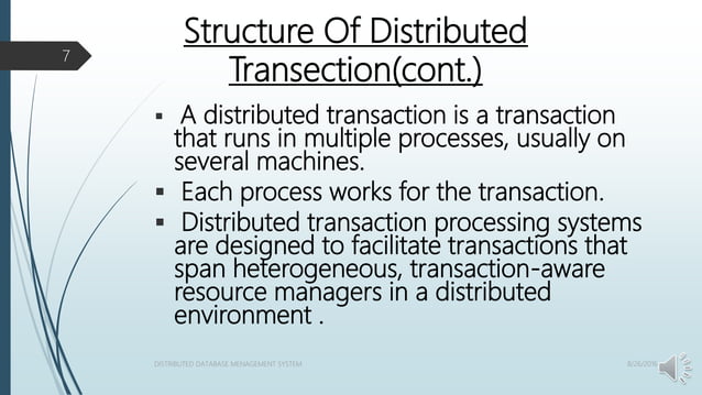 Distributed concurrency control | PPTX