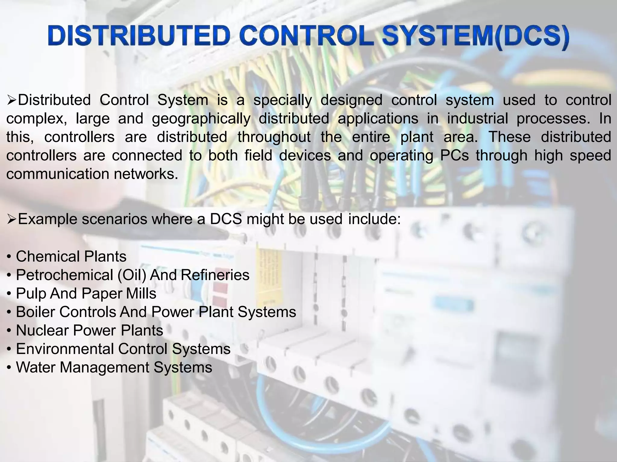 Distributed control system presentation | PPTX | Agriculture | Industries