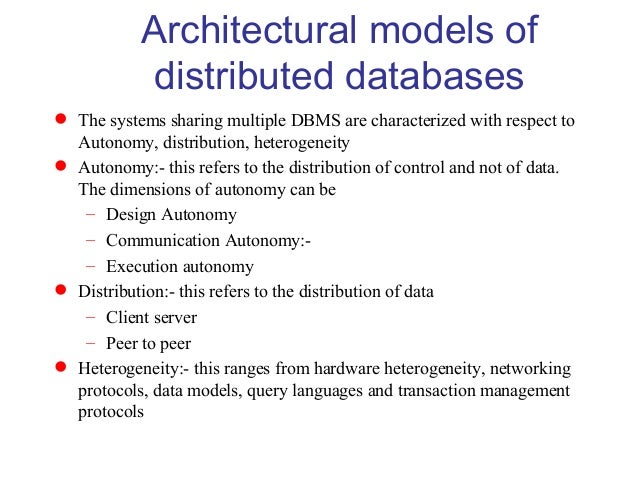 distributed database management system